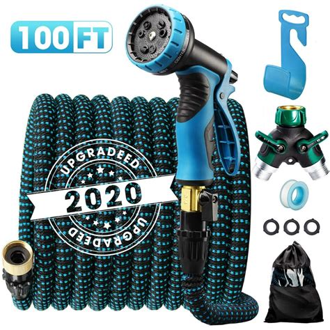 Delxo 2020 Upgrade100ft Expandable Garden Hose Water Hose With 9