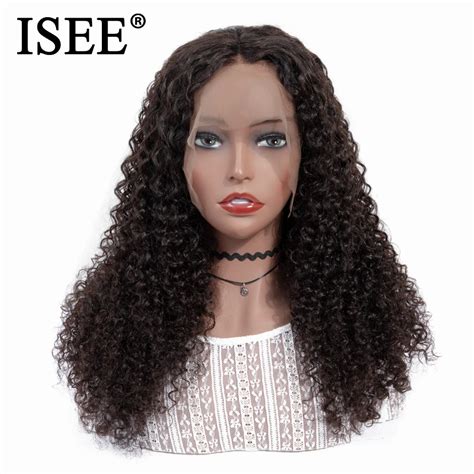 Aliexpress Com Buy Brazilian Kinky Curly Wig Lace Frontal Pre Plucked Density