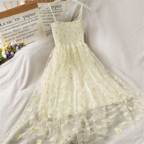 Aesthetic Cottagecore Clothing Vintage Dresspl3247 Daisy Dress