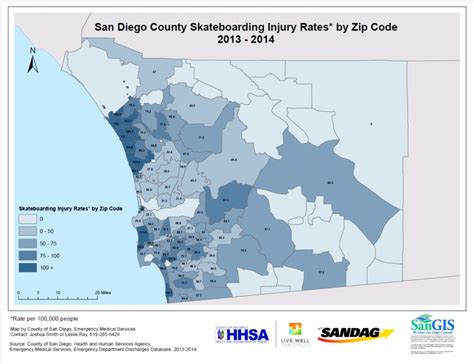 San Diego County Zip Codes Map