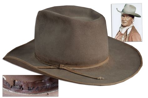 John Wayne Cowboy Hat Worn In Six Films Auction Item