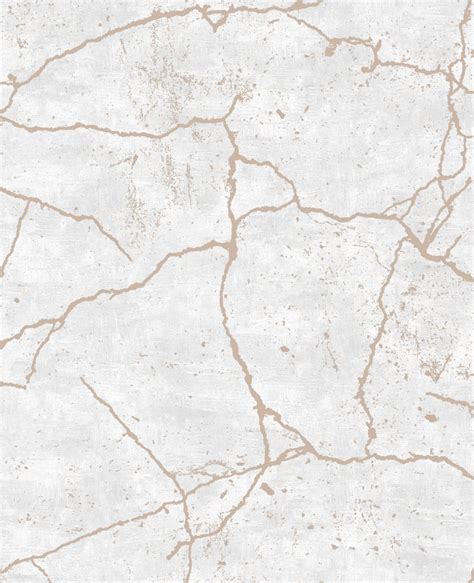 Rose Gold Cracked Kintsugi Marble Effect Wallpaper 104870