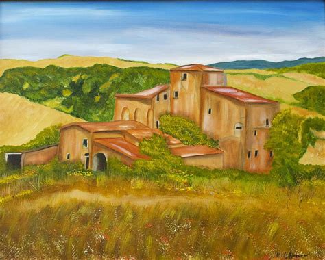 Tuscan Villa Painting By Marianne Eichenbaum Fine Art America