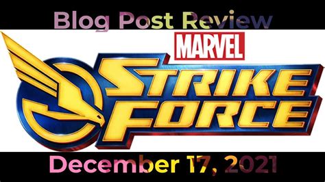 Marvel Strike Force Blog 12 17 21 Youtube