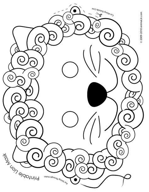 A lion mandala coloring page clipart design for advanced colorers. Printable Lion Mask Coloring Page | Поделки, Идеи, Дошкольник