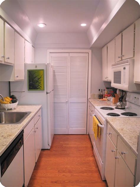 The identity of the galley is the working triangle, and. Ideas To Remodel A Small Galley Kitchen (With images ...