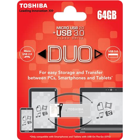 Toshiba Usb 30 Duo Flash Drive 64gb Silver Big W
