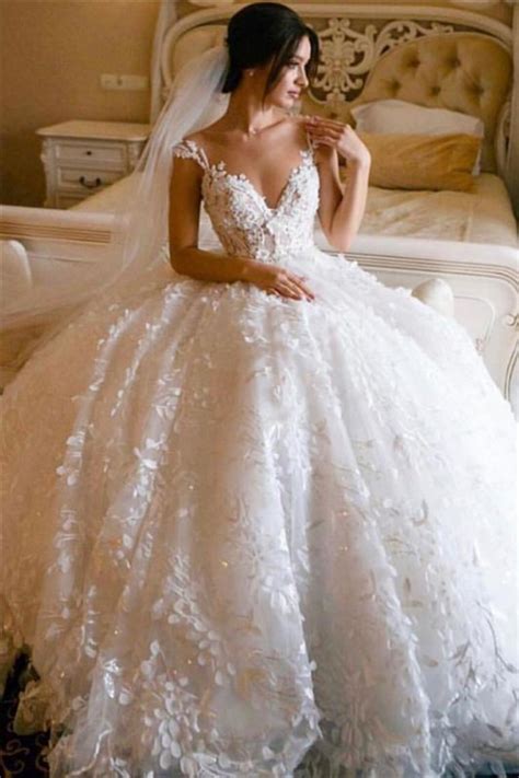 Lace Appliques Princess Wedding Dresses 2021 Sleeveless Sheer Tulle