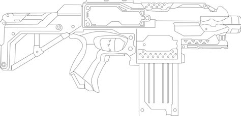 Coloring Page Of A Nerf Gun
