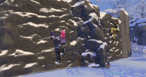 Learn Rock Climbing In The Sims 4 Snowy Escape Sims Online