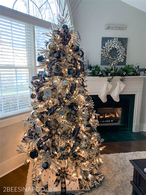 Yansion birthday party decorations blue silver and gold party balloons for boys friends men teens with happy birthday banner crown champagne balloons for 18th 21st 30th 40th 50th 60th 70th party decor. Blue and Silver Christmas Tree for the Living Room - 2 ...