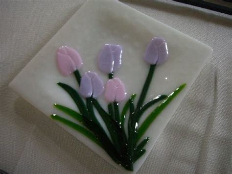 Maggie S Tulips 8 Fused Glass Pastel Tulips For Maggie S … Flickr