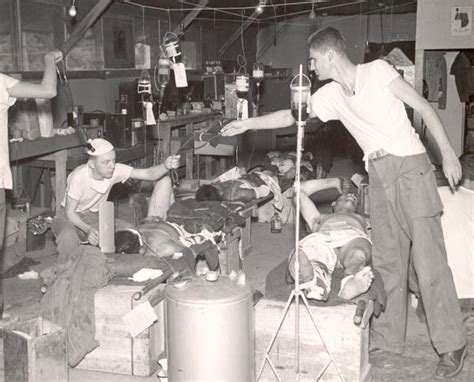 Troops Receiving Medical Care In A Mash Unit South Korea 1950 American Wars Korean War
