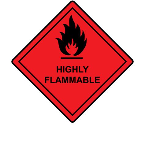 Buy Highly Flammable Labels Hazard Warning Diamonds