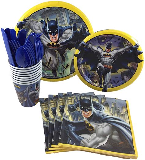 Batman Birthday Party Supplies Pack For 8 Guests