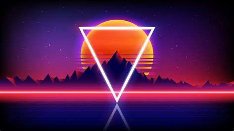 Download Retrowave Synthwave Abstract Sunset 4k Wallpaper Iphone Hd