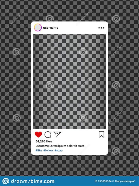 Instagram Bloger Social Media Photo Frame With Heart Loupepost