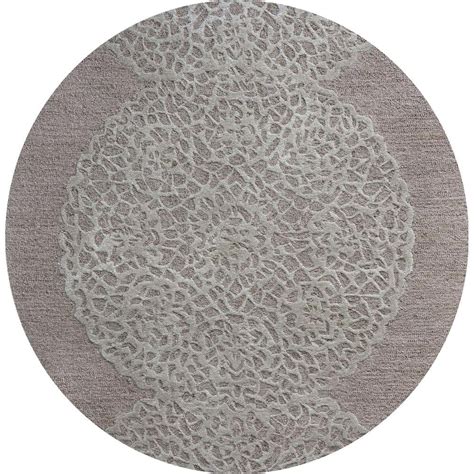 Rizzy Home Dimensions Taupe 8 Ft X 8 Ft Round Area Rug