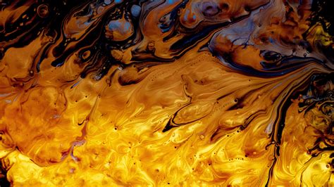 Yellow Black Paint Stains Abstraction 4k Hd Abstract Wallpapers Hd