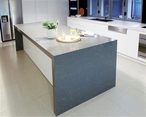 Quantum quartz is a brand of quartz countertops that showcases international granite & stone as a premier retailer. Quantum Quartz Gris Fuma Quartz island | Kitchen benchtops ...