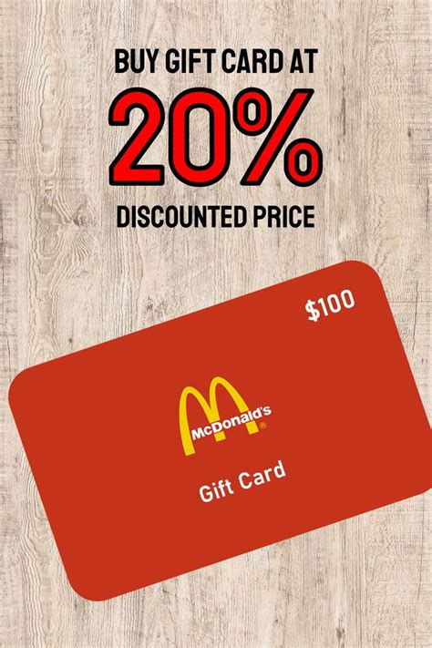 Visit ej gift cards to sell your unwanted gift cards online. Buy McDonald's Gift Card at 20% Discounted Price! in 2020 | Buy gift cards, Buy gift cards ...