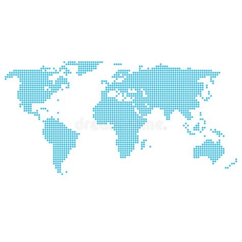 World Made Of Blue Dots Stock Illustration Illustration Of Geography