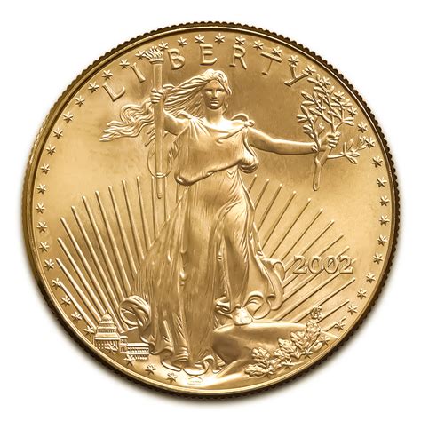 2002 American Gold Eagle 110 Oz Uncirculated Golden