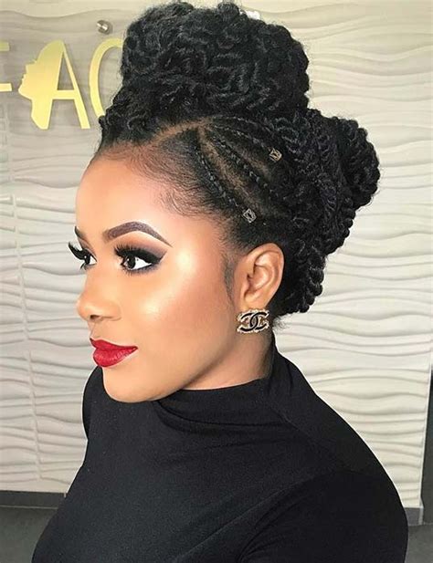 23 Beautiful Braided Updos For Black Hair Page 2 Of 2 Stayglam