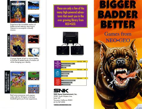 Bigger Badder Better Neo Geo AES Retro Ad Neo Geo Classic Video Games Retro Ads Game