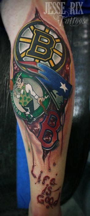 Boston Sports Tattoo By Jesse Rix TattooNOW