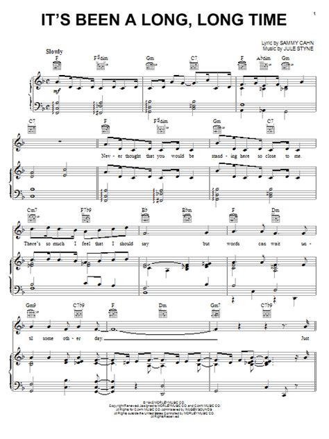 Harry james and his orchestra; It's Been A Long, Long Time | Sheet Music Direct