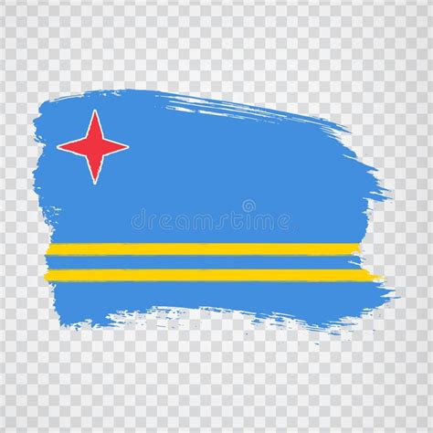 Flag Of Aruba From Brush Strokes Flag Of Aruba On Transparent