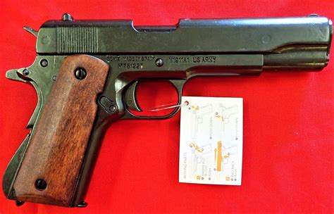 Replica M1911 Us Colt Hand Gun Pistol Denix Strip Down Type Wooden