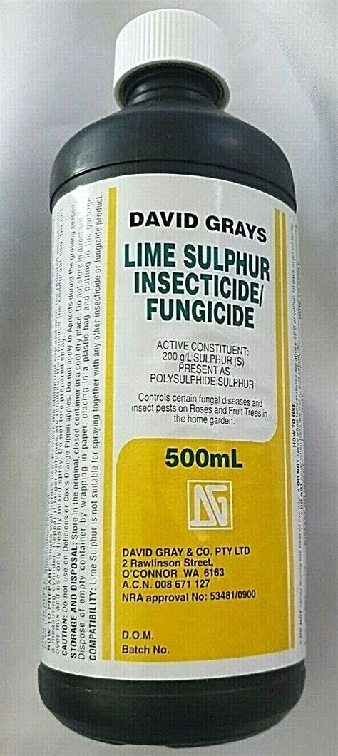 Lime Sulphur Spray 500ml Fungal Disease Control David Grays