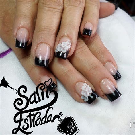 We ve got 100 images about decoradas uñas acrilicas negras con blanco adding pictures, photos, pictures, backgrounds, and much more. My Salón by Sarii | Nails, Black nails, Rosie