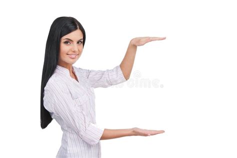 Showing The Size Close Up Of Female Hand Gesturing While Isolated On