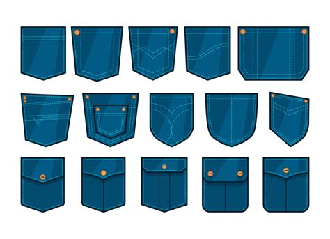 Jeans Pocket Vector Art Icons And Graphics For Free Download