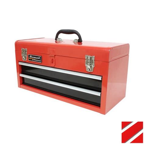 Homak 20 In 2 Drawer Steel Lockable Tool Box Red In The Portable Tool