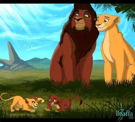 Kovu Kiara And Cubs Lion King Pictures Lion King Art