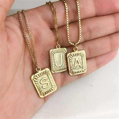 Gold Chain Jewelry Initial Jewelry Gold Initial Girly Jewelry