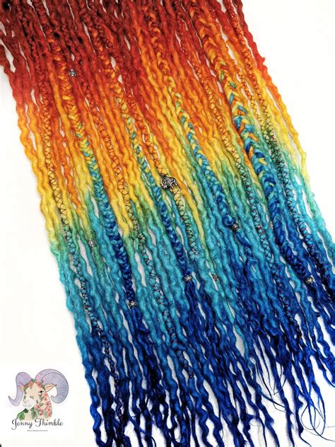 Colourful Dreads Rainbow Wool Dreadlocks Made By Jenny Thimble