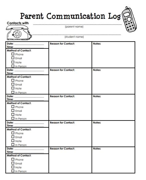 Communication Log Templates 12 Free Printable Word Pdf And Excel