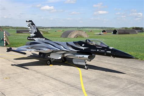 Belgian Air Force Unveils Stunning Dark Falcon F 16 Paint Scheme