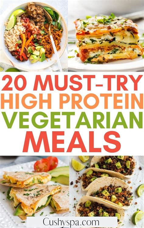 20 Tasty High Protein Vegetarian Meals Cushy Spa