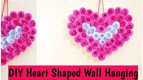 Diy Heart Shaped Wall Hanging Tutorial How To Make Wall Hanging