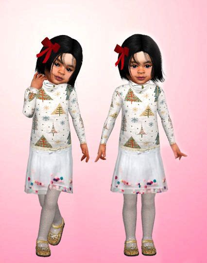 The Sims 4 Toddler Lookbook Sims 4 Toddler Glitter Leggings Ball Skirt