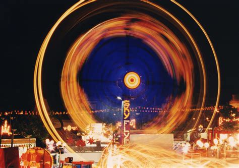 amusement park blur carnival long exposure ride 4k wallpaper coolwallpapers me