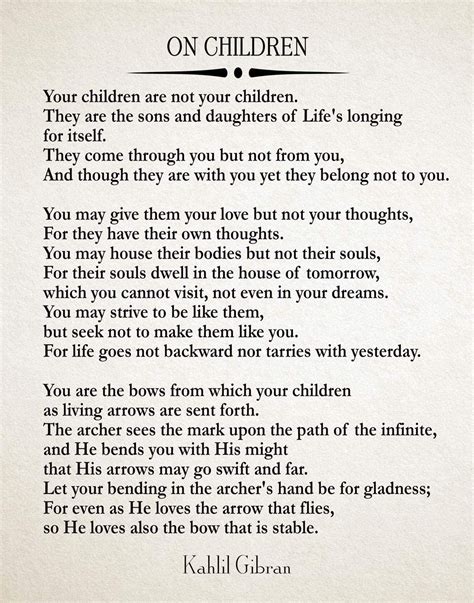 Wallbuddy On Children Poem By Kahlil Gibran Quote The