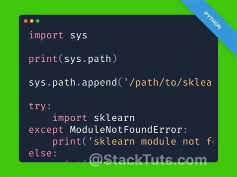 How To Fix Modulenotfounderror No Module Named Sklearn In Python