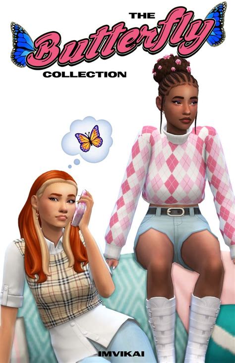 The Butterfly Collection By Vikai Imvikai Sims 4 Teen Sims 4 Sims